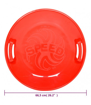 Round Sledge Red 66.5 cm PP