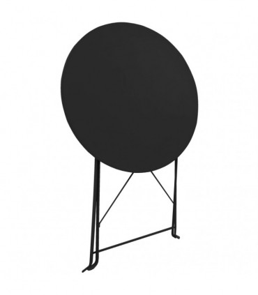 vidaXL 3 Piece Bistro Set Steel Black