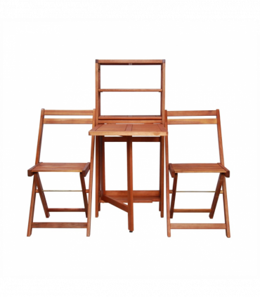 vidaXL 3 Piece Folding Bistro Set Solid Acacia Wood
