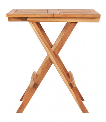 vidaXL 3 Piece Folding Bistro Set Solid Teak Wood