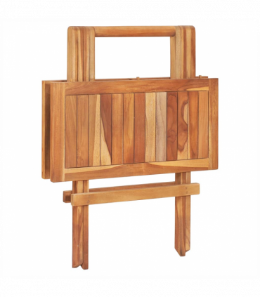 vidaXL 3 Piece Folding Bistro Set Solid Teak Wood