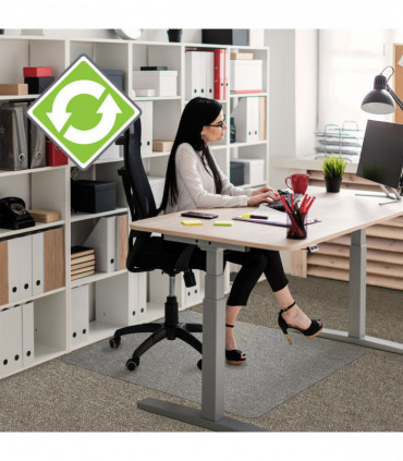 Cleartex® Enhanced Polymer Rectangular Chair Mat for Carpets up to 9mm -90x120cm