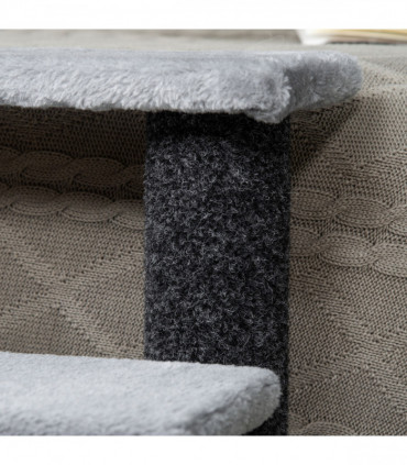 PawHut Pet Stairs with 4-step Stair, Scratching Posts, Platforms, Toy Ball