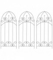 Plant Climbing Racks 3 pcs Black 40x100 cm Iron