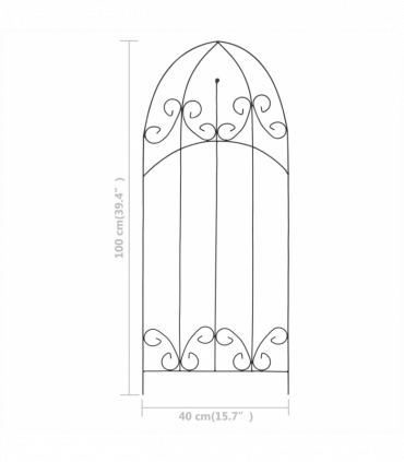 Plant Climbing Racks 3 pcs Black 40x100 cm Iron