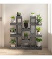 Plant Stand Grey 104.5x25x109.5 cm Solid Wood Pine