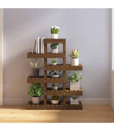 Plant Stand Honey Brown 85x25x109.5 cm Solid Wood Pine
