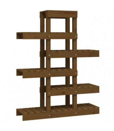 Plant Stand Honey Brown 85x25x109.5 cm Solid Wood Pine