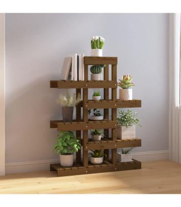 Plant Stand Honey Brown 85x25x109.5 cm Solid Wood Pine