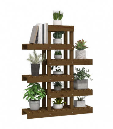 Plant Stand Honey Brown 85x25x109.5 cm Solid Wood Pine