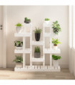 Plant Stand White 104.5x25x109.5 cm Solid Wood Pine