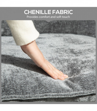 Versatile Green Chenille Chair with Comfortable Cushions and Side Pockets