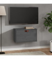 Wall Cabinet Grey 60x30x35 cm Solid Wood Pine
