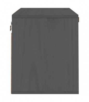Wall Cabinet Grey 60x30x35 cm Solid Wood Pine