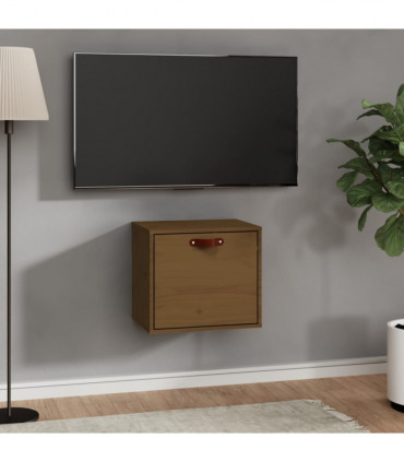 Wall Cabinet Honey Brown 40x30x35 cm Solid Wood Pine