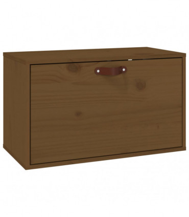 Wall Cabinet Honey Brown 60x30x35 cm Solid Wood Pine