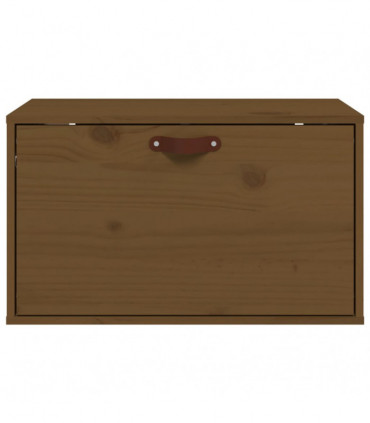 Wall Cabinet Honey Brown 60x30x35 cm Solid Wood Pine