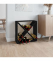 Wine Cabinet Black 62x25x62 cm Solid Wood Pine