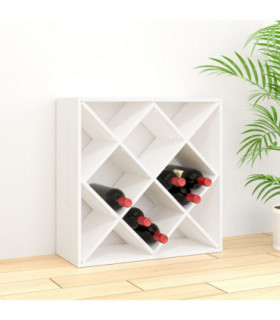 Wine Cabinet White 62x25x62 cm Solid Wood Pine