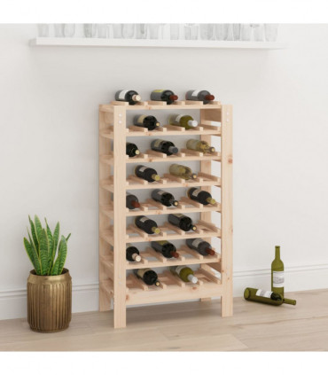 Wine Rack 61.5x30x107.5 cm Solid Wood Pine