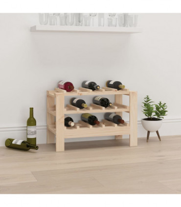 Wine Rack 61.5x30x42 cm Solid Wood Pine