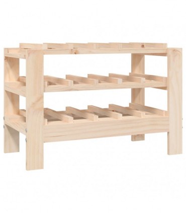Wine Rack 61.5x30x42 cm Solid Wood Pine