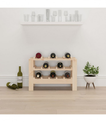 Wine Rack 61.5x30x42 cm Solid Wood Pine