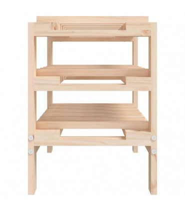 Wine Rack 61.5x30x42 cm Solid Wood Pine