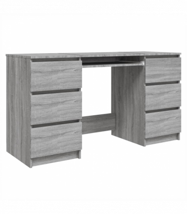 Writing Desk Grey Sonoma 140x50x77 cm Engineered Wood