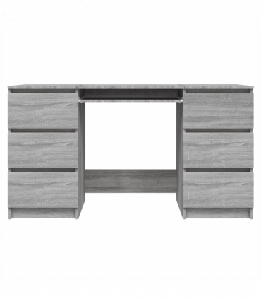 Writing Desk Grey Sonoma 140x50x77 cm Engineered Wood