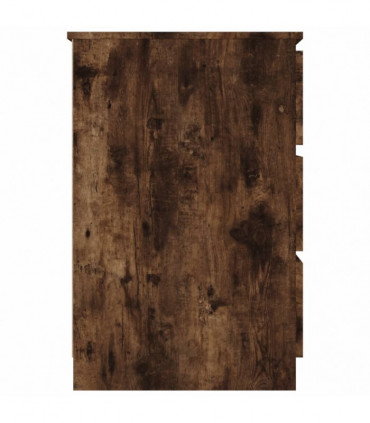 Writing Desk Smoked Oak 140x50x77 cm Engineered Wood