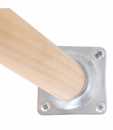 Pine Wood Floral Etched Side Table w/ Saucer Top White