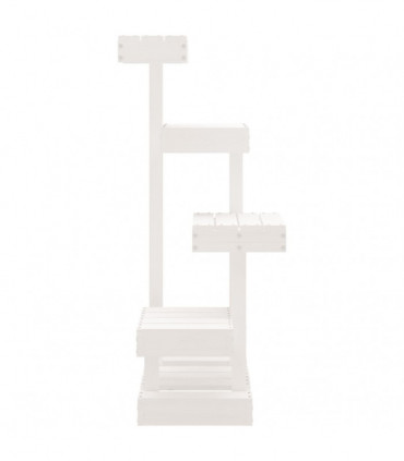 Cat Tree White 45.5x49x103 cm Solid Wood Pine