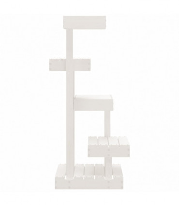 Cat Tree White 45.5x49x103 cm Solid Wood Pine