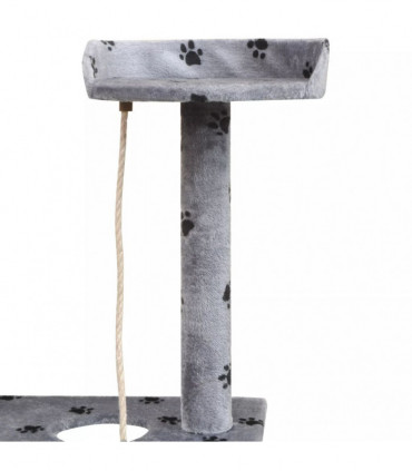 Cat Tree with Sisal Scratching Posts 150 cm Paw Prints Grey