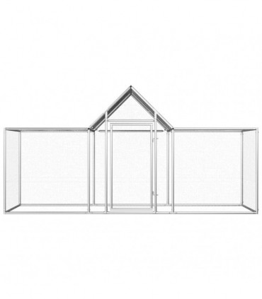Chicken Coop 3x1x1.5 m Galvanised Steel