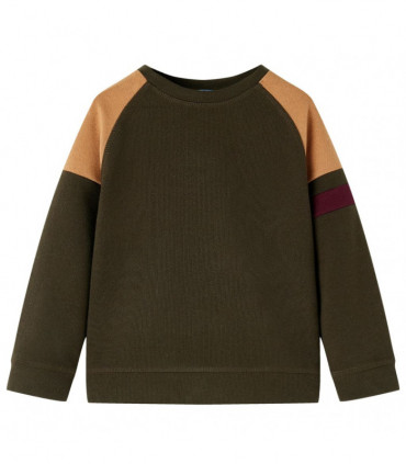 Kids' Sweatshirt Dark Khaki and Camel 92