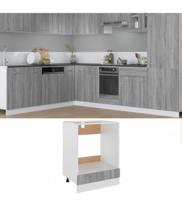 Oven Cabinet Grey Sonoma 60x46x81.5 cm Engineered Wood