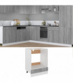Oven Cabinet Grey Sonoma 60x46x81.5 cm Engineered Wood