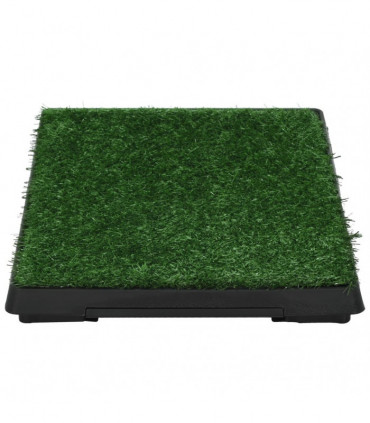 Pet Toilets 2 pcs with Tray & Faux Turf Green 63x50x7 cm WC