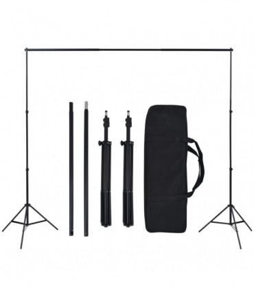 Photo Studio Kit with 5 Coloured Backdrops and Adjustable Frame