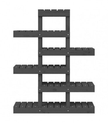 Plant Stand Grey 85x25x109.5 cm Solid Wood Pine
