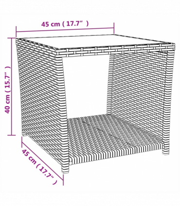 vidaXL 2 Piece Garden Dining Set with Cushions Grey Poly Rattan
