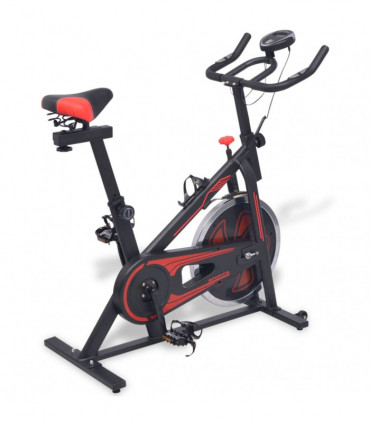vidaXL Exercise Training Bike with Pulse Sensors Black and Red