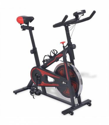 vidaXL Exercise Training Bike with Pulse Sensors Black and Red