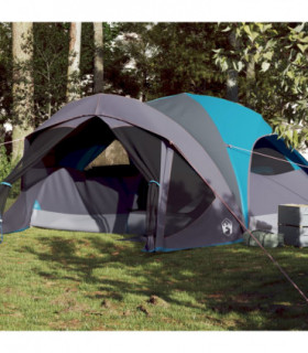 vidaXL Family Tent Cabin 6-Person Blue Waterproof