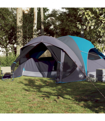 vidaXL Family Tent Cabin 6-Person Blue Waterproof