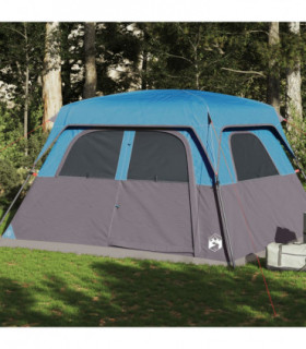 vidaXL Family Tent Cabin 6-Person Blue Waterproof