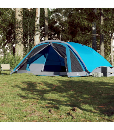 vidaXL Family Tent Cabin 6-Person Blue Waterproof