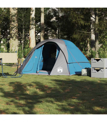 vidaXL Family Tent Cabin 6-Person Blue Waterproof